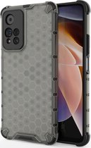 Xiaomi Redmi Note 11 Pro Hoesje - Mobigear - Honeycomb Serie - Hard Kunststof Backcover - Zwart - Hoesje Geschikt Voor Xiaomi Redmi Note 11 Pro