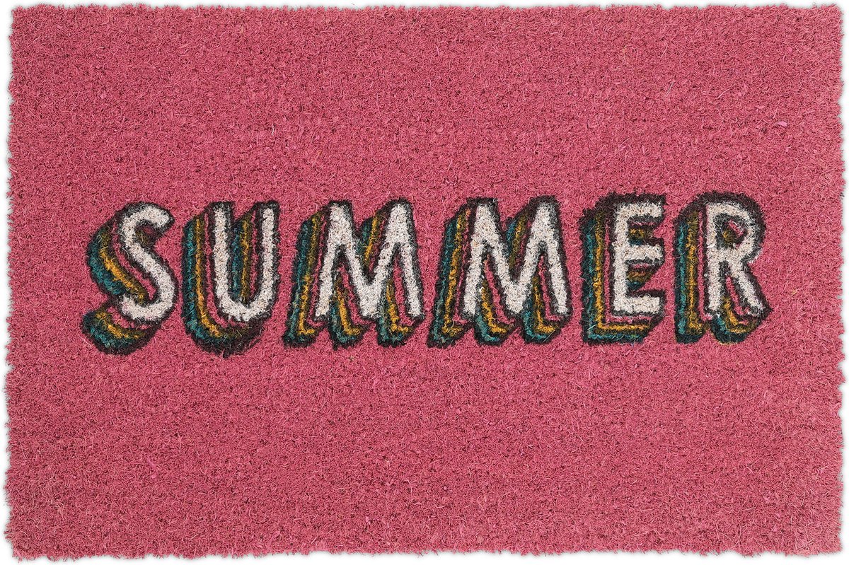 deurmat kokos - Summer opdruk - 60 x 40 cm - kokos - antislip - binnen - buiten