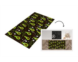 Keukenloper - Loper keuken - Avocado - Fitness - Patronen - 120x60 cm - Keukenloper vinyl