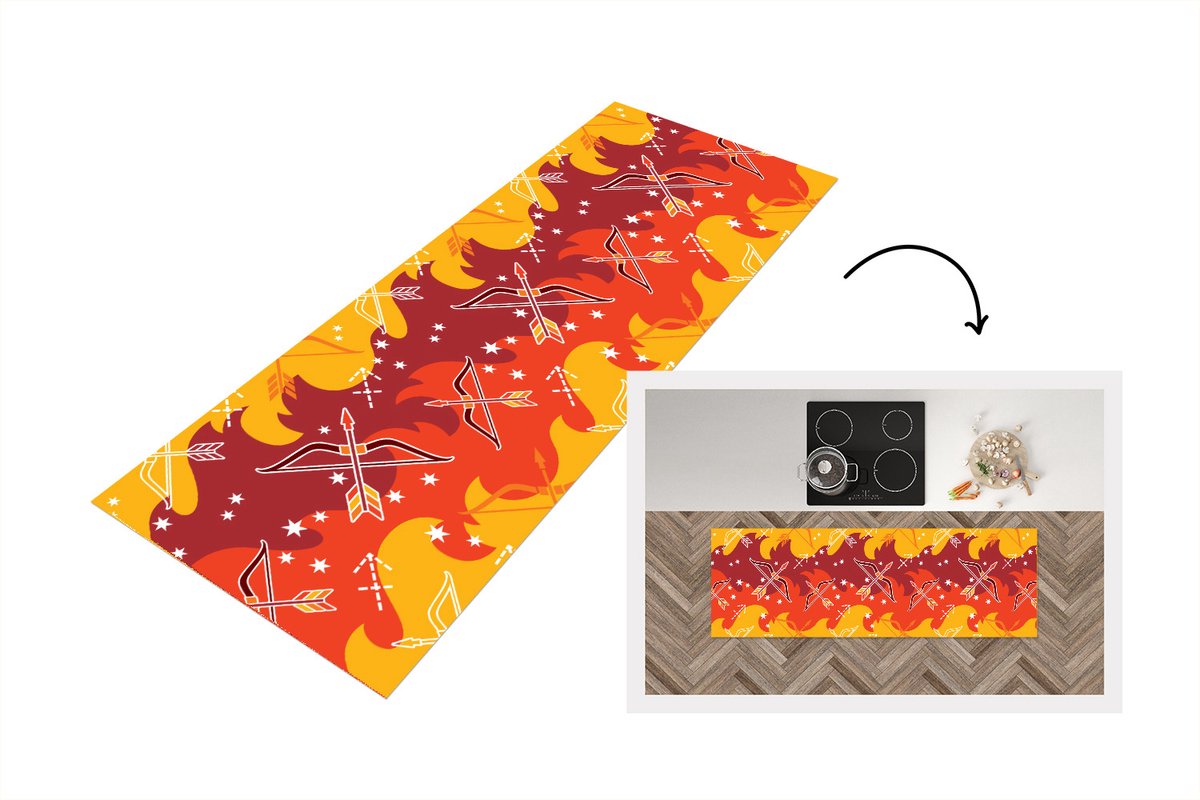 KitchenYeah Keukenloper - Loper keuken - Boogschutter - Zodiac - Design - Keukenloper vinyl multicolor, foto 5
