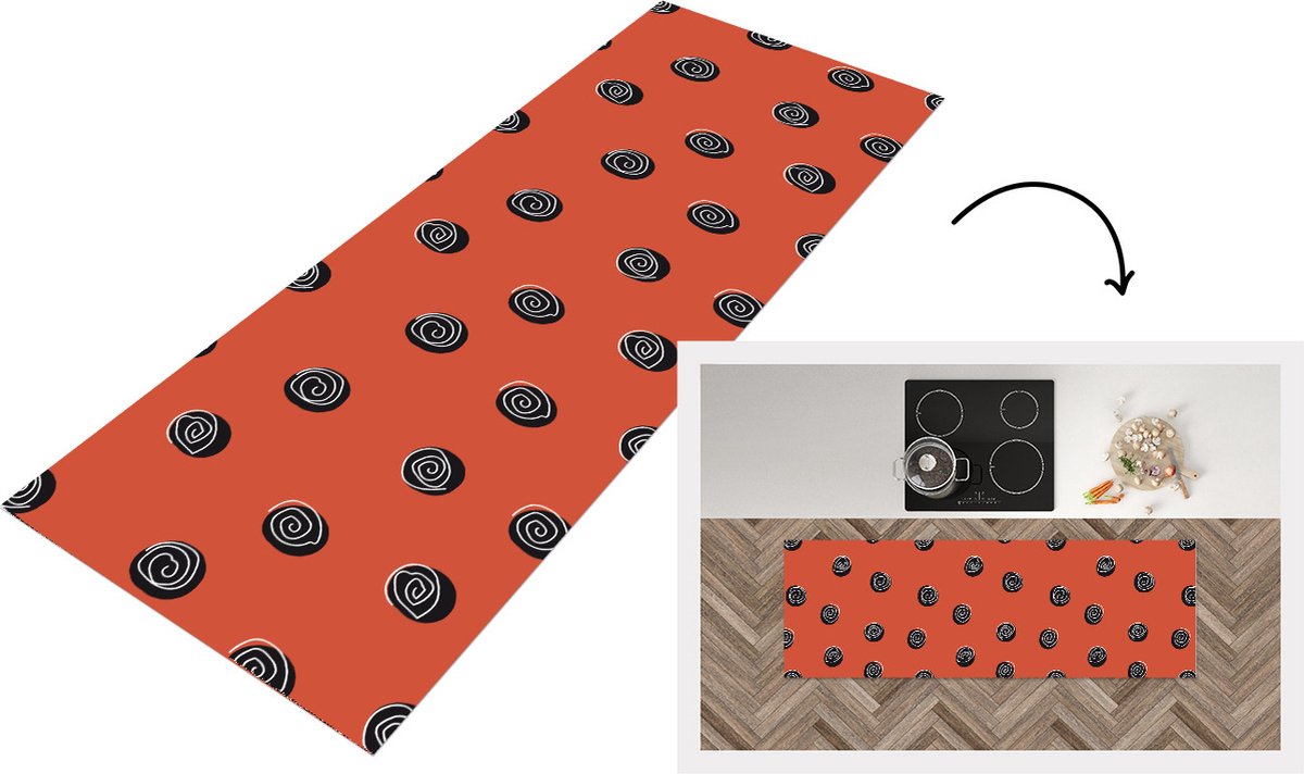 KitchenYeah Keukenloper - Loper keuken - Patronen - Kunst - Australië - 150x50 cm - Keukenloper vinyl Multicolor