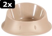 2x NON-SLIP SMART VOERBAK TAUPE 1LTR