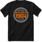 1964 Limited Edition | Feest Kado T-Shirt Heren - Dames | Zilver - Goud | Perfect Verjaardag Cadeau Shirt | Grappige Spreuken - Zinnen - Teksten | Maat XL