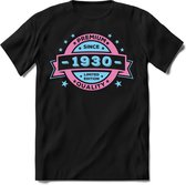 1930 Premium Quality | Feest Kado T-Shirt Heren - Dames | Licht Roze - Licht Blauw | Perfect Verjaardag Cadeau Shirt | Grappige Spreuken - Zinnen - Teksten | Maat S