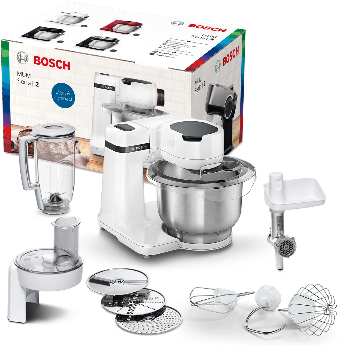 Bosch Serie 2 MUMS2EW30 keukenmachine 700 W 3,8 l Wit