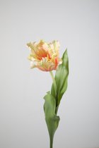 Kunstbloem Tulp - topkwaliteit decoratie - Peach Zalm - zijden tak - 71 cm hoog