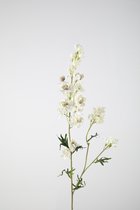 Delphinium kunstbloem - 77 cm - wit - decoratie - kunstbloemen - zijden tak - kunsttakken - kunstplanten - zijden bloemen - kunstplanten voor binnen