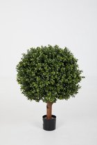 Kunstplant Buxus - topkwaliteit decoratie - Groen - zijden plant - 50 cm hoog