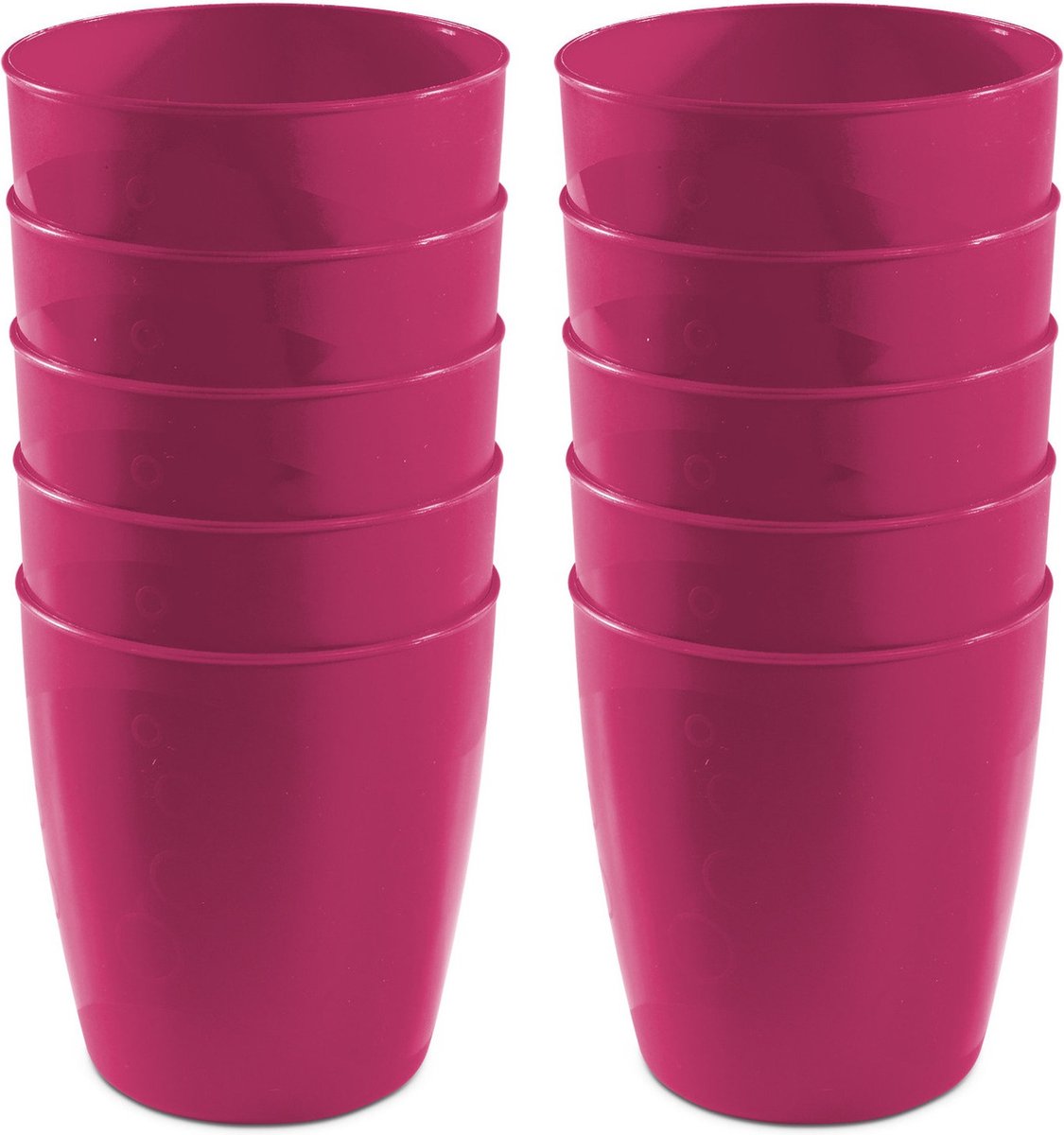 30x drinkbekers van kunststof 300 ml in het roze - Limonade bekers - Campingservies/picknickservies