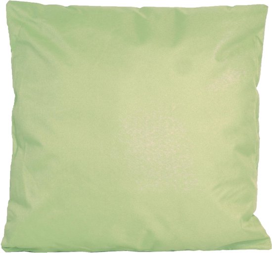 1x Bank/sier kussens voor binnen en buiten in de kleur mint groen 45 x 45 cm - Tuin/huis kussens