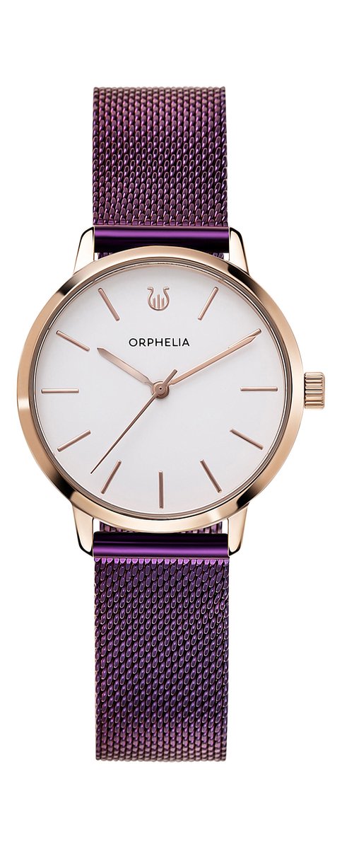 Orphelia Violetta OR12915 Horloge - Staal - Paars - Ø 34 mm
