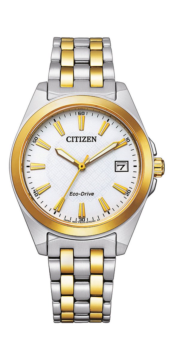 Citizen Classic Horloge - Citizen dames horloge - Bicolor - diameter 33.5 mm - roestvrij staal