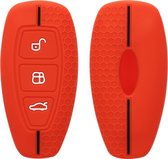kwmobile autosleutel hoesje voor Ford 3-knops autosleutel Keyless Go - Autosleutel behuizing in rood / zwart