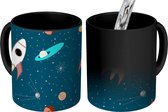 Magic Mug - Photo on Warmth Mugs - Coffee Mug - Rocket - Space - Enfants - Design - Magic Mug - Cup - 350 ML - Tea Mug - Sinterklaas decoration - Handout gifts for children - Shoe present Sinterklaas