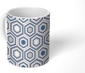 Mok - Koffiemok - Hexagon - Pastel - Geometrie - Patronen - Mokken - 350 ML - Beker - Koffiemokken - Theemok