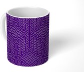 Mok - Koffiemok - Labyrint - 3D - Patronen - Geometrie - Mokken - 350 ML - Beker - Koffiemokken - Theemok