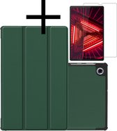 Lenovo Tab M10 FHD Plus Hoesje Case Hard Cover Hoes Book Case + Screenprotector - Donker Groen