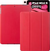 iPad Mini 6 Hoes - iPad Mini 2021 Smart Folio Cover Rood met Apple Pencil uitsparing - Case voor iPad Mini Case 6e Generatie