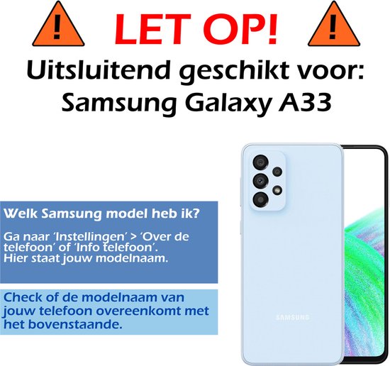 Etui Samsung Galaxy A33 Bookcase Avec 2x Protecteurs D'écran - Samsung Galaxy A33 Screen Protector 2x - Samsung Galaxy A33 Book Case Avec 2x Protecteurs D'écran Turquoise