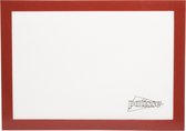 bakmat 59 x 39 cm siliconen rood/wit