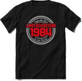 1984 Limited Edition | Feest Kado T-Shirt Heren - Dames | Zilver - Rood | Perfect Verjaardag Cadeau Shirt | Grappige Spreuken - Zinnen - Teksten | Maat XL