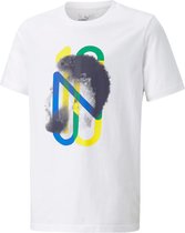Puma Neymar Jr Hero Tee 605543-41, voor een jongen, Wit, T-shirt, maat: 116