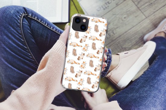 Coque iPhone 13 - Motif - Chat - Chaton - Coque de téléphone en Siliconen -