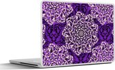 Laptop sticker - 11.6 inch - Roos - Paars - Patronen - Barok - 30x21cm - Laptopstickers - Laptop skin - Cover