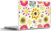 Laptop sticker - 13.3 inch - Hart - Bloemen - Patronen - 31x22,5cm - Laptopstickers - Laptop skin - Cover