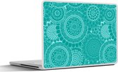 Laptop sticker - 15.6 inch - Patroon - Zonnebloemen - Mandala - 36x27,5cm - Laptopstickers - Laptop skin - Cover