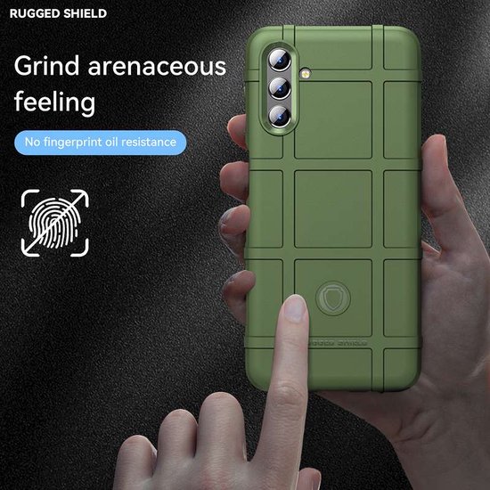 Coque Samsung Galaxy A13 (4G) - Coque en Gel TPU Rugged Shield - Verte - Coque pour Téléphone Portable - Coque pour Téléphone Ce produit est compatible avec : Samsung Galaxy A13 (4G)