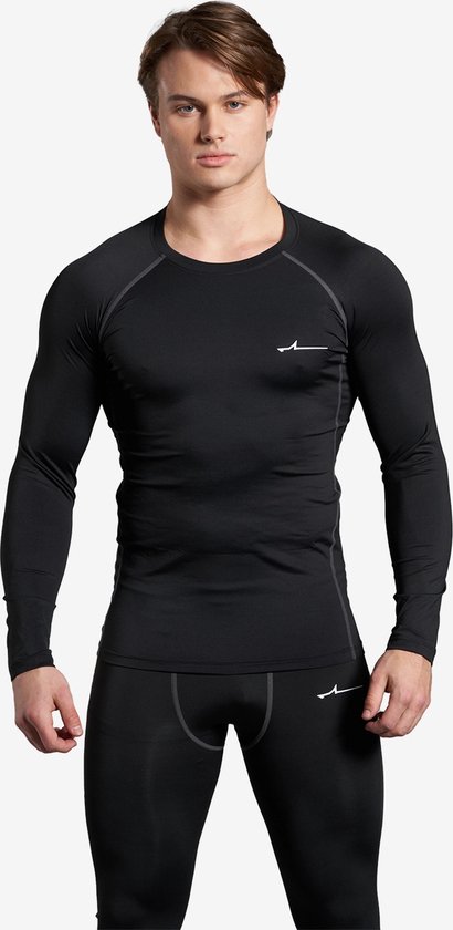 FORZA Sportswear HEREN COMPRESSION SHIRT  MIGNIGHT BLACK - M