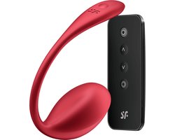 Satisfyer, vibrator, bluetooth slipvibrator, Shiny Petal, 11 cm, met app, waterdicht, flexibel snoer, draagbare vibrator, oplaadbaar