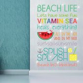 decoratiesticker strand-quotes 136 x 86 cm 5-delig
