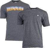 2-Pack Donnay T-shirts (599009/599008) - Heren - Charcoal marl/Charcoal marl - maat L