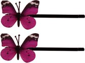 Schuifspeldjes vlindertje paars - 4 cm