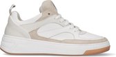 Manfield - Dames - Beige leren sneakers - Maat 38