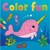 kleurboek Color Fun junior 22 cm papier blauw