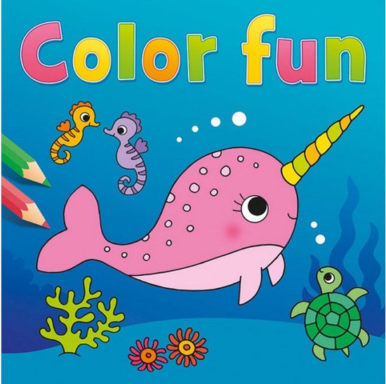 Afbeelding van het spel kleurboek Color Fun junior 22 cm papier blauw