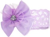 haarband Bow & Gem meisjes polyester/elastaan lila