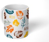Mok - Koffiemok - Patroon - Herfst - Bladeren - Mokken - 350 ML - Beker - Koffiemokken - Theemok