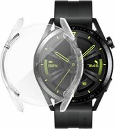 Strap-it Huawei Watch GT 3 46mm TPU case - transparant - hoesje - beschermhoes - protector - bescherming - Watch GT 3 46mm case transparant