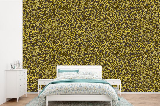 Behang - Fotobehang Krul - Art nouveau - Patronen - Breedte 390 cm x hoogte 260 cm