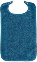 slabbetje Organic Terry junior blauw one-size