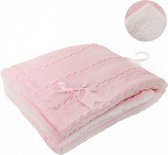 deken Cheveron junior polyester roze