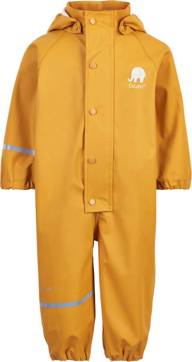 CeLaVi - Regenoverall voor kinderen - Mineraalgeel - maat 70 (72-80cm)