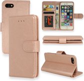 HB Hoesje Geschikt voor Apple iPhone SE 2022 & SE 2020 Rosegoud - Luxe Portemonnee Book Case