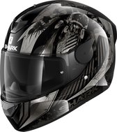 SHARK D-SKWAL 2 ATRAXX Motorhelm integraalhelm Zwart Antraciet Zilver - Maat XS