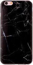 Mobigear Hoesje geschikt voor Apple iPhone 6 Plus Telefoonhoesje Flexibel TPU | Mobigear Marble Backcover | iPhone 6 Plus Case | Back Cover - Zwart