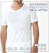 Gold Elegance Katoenen T-shirt, runde hals hemdje met korte mouwen - 100% Katoen - L